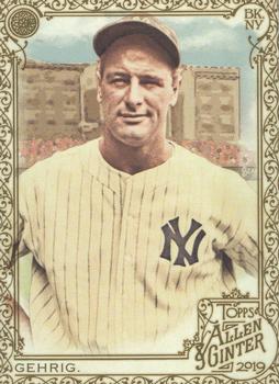 2019 Topps Allen & Ginter - Gold #4 Lou Gehrig Front