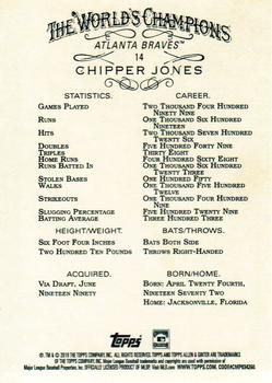2019 Topps Allen & Ginter - Gold #14 Chipper Jones Back