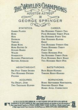 2019 Topps Allen & Ginter - Gold #30 George Springer Back