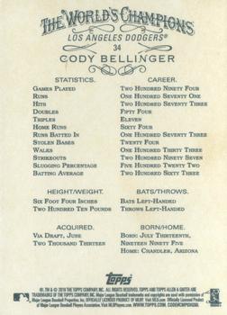 2019 Topps Allen & Ginter - Gold #34 Cody Bellinger Back