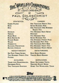 2019 Topps Allen & Ginter - Gold #62 Paul Goldschmidt Back