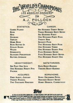 2019 Topps Allen & Ginter - Gold #234 A.J. Pollock Back