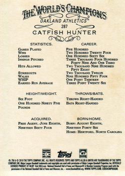 2019 Topps Allen & Ginter - Gold #287 Catfish Hunter Back