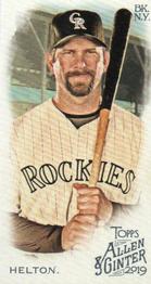 2019 Topps Allen & Ginter - Mini A & G Back #105 Todd Helton Front