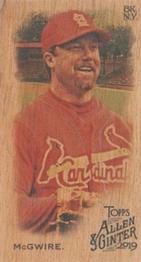 2019 Topps Allen & Ginter - Mini Wood #61 Mark McGwire Front
