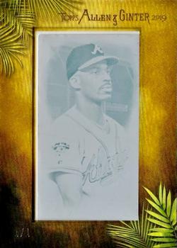 2019 Topps Allen & Ginter - Mini Framed Printing Plates Cyan #273 Fred McGriff Front