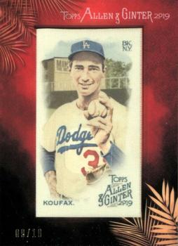 2019 Topps Allen & Ginter - Framed Mini Cloth #NNO Sandy Koufax Front