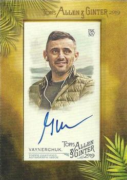 2019 Topps Allen & Ginter - Non-Baseball Framed Mini Autographs #MA-GV Gary Vaynerchuk Front