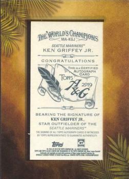 2019 Topps Allen & Ginter - Baseball Framed Mini Autographs #MA-KGJ Ken Griffey Jr. Back