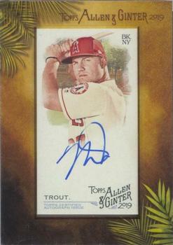 2019 Topps Allen & Ginter - Baseball Framed Mini Autographs #MA-MT Mike Trout Front