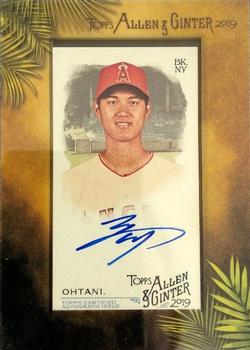 2019 Topps Allen & Ginter - Baseball Framed Mini Autographs #MA-SO Shohei Ohtani Front