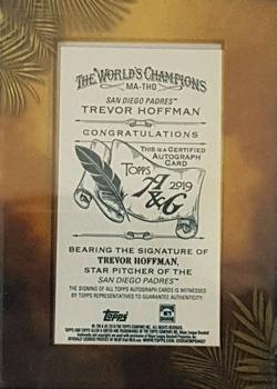 2019 Topps Allen & Ginter - Baseball Framed Mini Autographs #MA-THO Trevor Hoffman Back