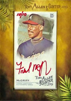 2019 Topps Allen & Ginter - Baseball Mini Autographs Red Ink #MA-FM Fred McGriff Front