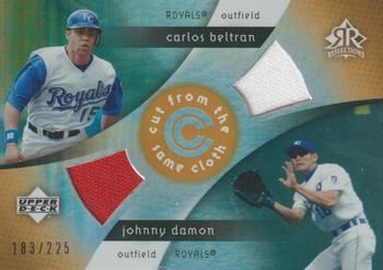 2005 Upper Deck Reflections - Cut From the Same Cloth Dual Jersey #CC-BD2 Carlos Beltran / Johnny Damon Front