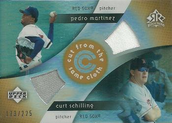 2005 Upper Deck Reflections - Cut From the Same Cloth Dual Jersey #CC-SM Curt Schilling / Pedro Martinez Front