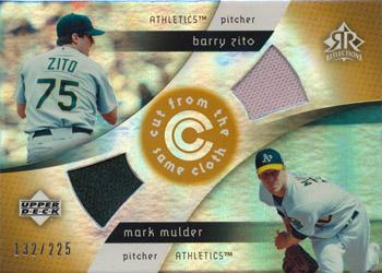2005 Upper Deck Reflections - Cut From the Same Cloth Dual Jersey #CC-ZM Barry Zito / Mark Mulder Front