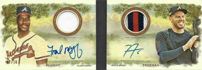 2019 Topps Allen & Ginter - Autographed Relic Book Dual #DARBC-MF Freddie Freeman / Fred McGriff Front