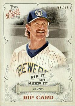 2019 Topps Allen & Ginter - Rip Card #RIP-99 Robin Yount Front