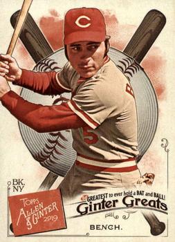 2019 Topps Allen & Ginter - Ginter Greats #GG-3 Johnny Bench Front