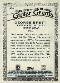 2019 Topps Allen & Ginter - Ginter Greats #GG-4 George Brett Back
