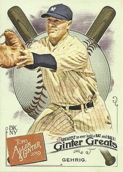 2019 Topps Allen & Ginter - Ginter Greats #GG-10 Lou Gehrig Front