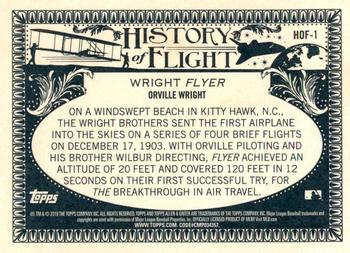 2019 Topps Allen & Ginter - History of Flight #HOF-1 Wright Flyer Back