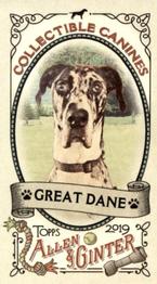 2019 Topps Allen & Ginter - Collectible Canines Minis #CC-7 Great Dane Front