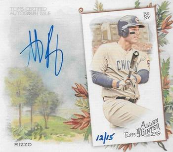 2019 Topps Allen & Ginter - N43 Box Loaders Autographs #N43A-AR Anthony Rizzo Front