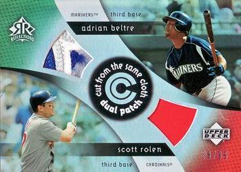 2005 Upper Deck Reflections - Cut From the Same Cloth Dual Patch #CCP-BR Adrian Beltre / Scott Rolen Front