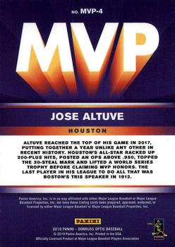 2019 Donruss Optic - MVP #MVP-4 Jose Altuve Back