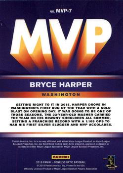 2019 Donruss Optic - MVP #MVP-7 Bryce Harper Back