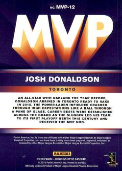 2019 Donruss Optic - MVP #MVP-12 Josh Donaldson Back