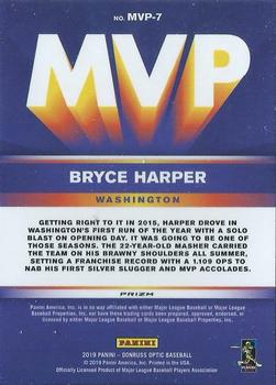 2019 Donruss Optic - MVP Holo #MVP-7 Bryce Harper Back