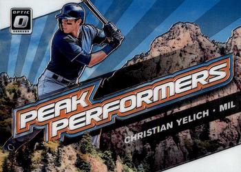 2019 Donruss Optic - Peak Performers #PP-2 Christian Yelich Front