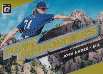 2019 Donruss Optic - Peak Performers Gold #PP-8 Josh Hader Front