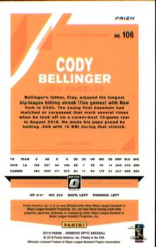 2019 Donruss Optic - Red Wave #106 Cody Bellinger Back