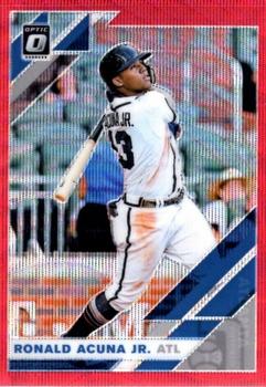 2019 Donruss Optic - Red Wave #177 Ronald Acuna Jr. Front