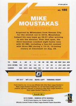 2019 Donruss Optic - Red Wave #186 Mike Moustakas Back