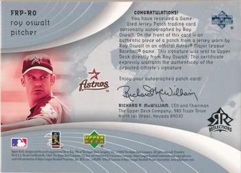 2005 Upper Deck Reflections - Fabric Patch Autograph #FRP-RO Roy Oswalt Back