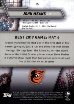 2019 Bowman's Best #55 John Means Back