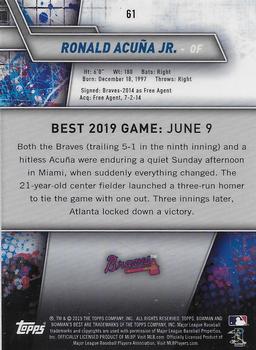 2019 Bowman's Best #61 Ronald Acuña Jr. Back