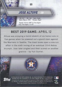 2019 Bowman's Best #69 Jose Altuve Back