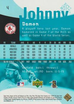 2005 Upper Deck Reflections - Turquoise #4 Johnny Damon Back