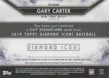 2019 Topps Diamond Icons - Cut Signatures #CS-GAC Gary Carter Back