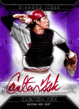 2019 Topps Diamond Icons - Red Ink Autographs Purple #RI-CF Carlton Fisk Front