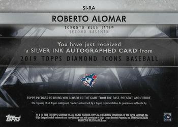 2019 Topps Diamond Icons - Silver Ink Autographs Purple #SI-RA Roberto Alomar Back