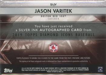 2019 Topps Diamond Icons - Silver Ink Autographs Red #SI-JV Jason Varitek Back