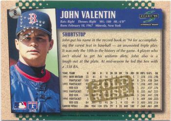 1995 Score - Gold Rush Redeemed Stamped #8 John Valentin Back