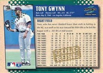 1995 Score - Gold Rush Redeemed Stamped #28 Tony Gwynn Back