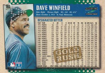 1995 Score - Gold Rush Redeemed Stamped #80 Dave Winfield Back